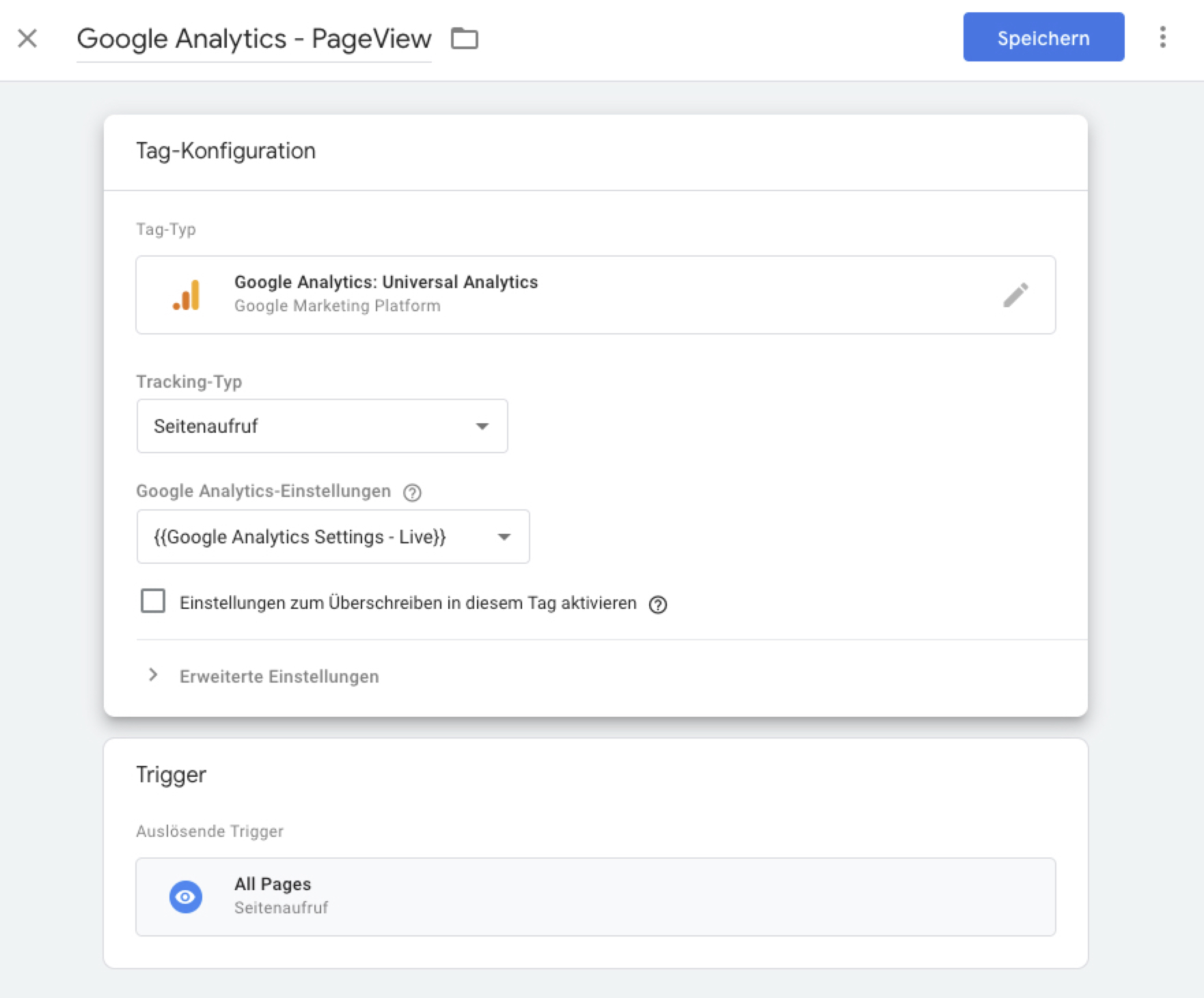 Google Tag Manager – Google Analytics Page View